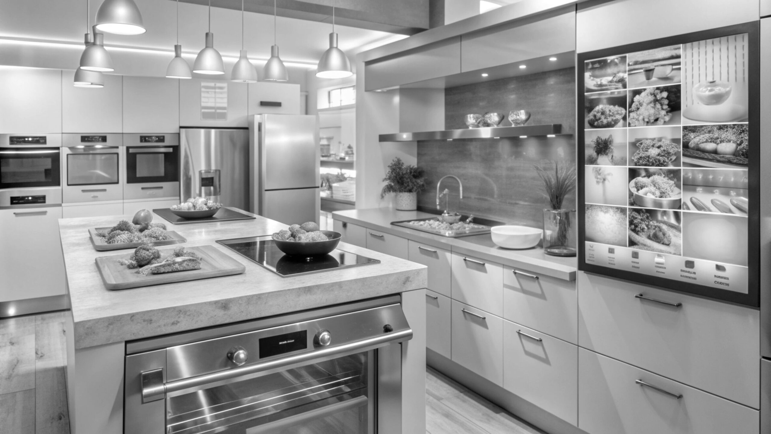 modern-kitchen-interior-with-stainless-steel-appliances-green-cabinets-modified kitchen renovation